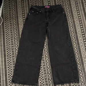 Edikted Black Wide Leg Jeans